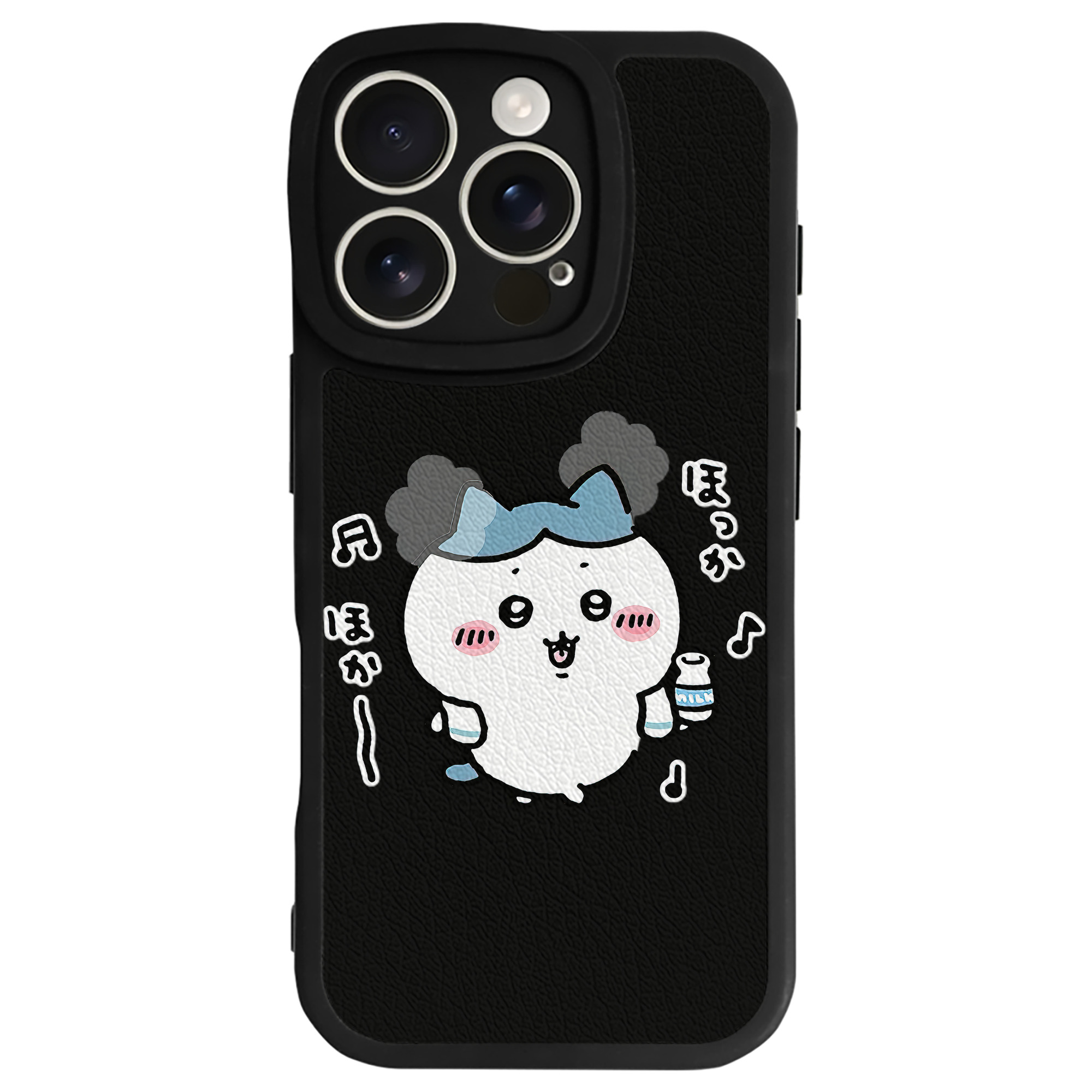 （画像用） ちいかわ ハチワレ Chii-kawa hachiware 【iPhone 16シリーズ対応】シリコンスマホケース（レザー調） 材質：シリコン